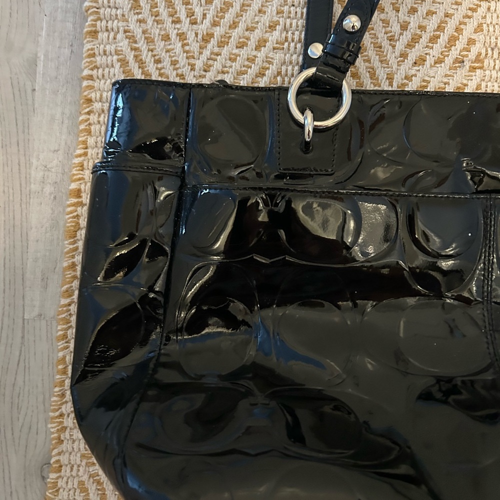 Coach black patent leather bag - Picture 6 of 7